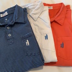 3 Johnnie-o polo shirts like new
